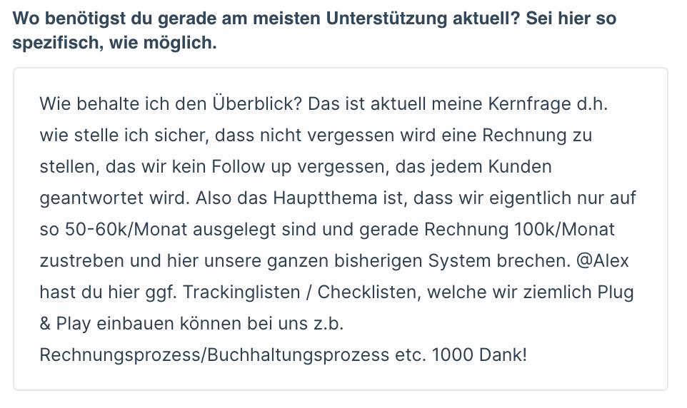 Kundenergebnis der Agentur Consulting (Alexander Heeg, Heeg Consulting GmbH) – Screenshot aus der privaten Kunden-Community