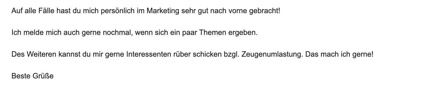 Kundenergebnis der Agentur Consulting (Alexander Heeg, Heeg Consulting GmbH) – Screenshot aus der privaten Kunden-Community