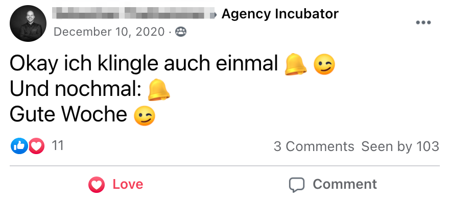 Kundenergebnis der Agentur Consulting (Alexander Heeg, Heeg Consulting GmbH) – Screenshot aus der privaten Kunden-Community